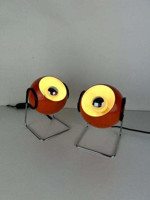 Tafellamp (2) - Paar Eyeball Space Age lampen uit de jaren, Antiek en Kunst, Antiek | Lampen
