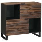 vidaXL Dressoir 80x33.5x75 cm van massief mango hout, Huis en Inrichting, Kasten | Dressoirs, Verzenden, Nieuw, Overige houtsoorten