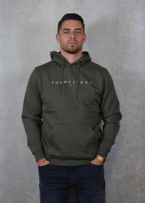 -30% Tommy Hilfiger  Tommy Hilfiger Reg linear gold hood ext, Kleding | Heren, Truien en Vesten, Groen, Nieuw, Verzenden