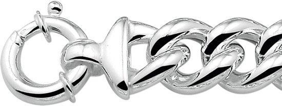 The Jewelry Collection Ketting Gourmet 16 mm 45 cm - Zilver, Sieraden, Tassen en Uiterlijk, Kettingen, Verzenden