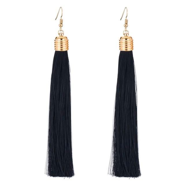 Fako Bijoux - Oorbellen - Kwast XL - Ibiza - Zwart, Sieraden, Tassen en Uiterlijk, Oorbellen, Verzenden