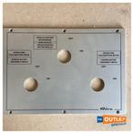 Bieden: Riva battery switch panel plate silver, Nieuw, Zeilboot of Motorboot, Elektra en Verlichting, Ophalen of Verzenden