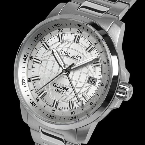 Ublast - Globe GMT - Swiss Made - REF.UBGLO40SV - Ltd, Sieraden, Tassen en Uiterlijk, Horloges | Heren