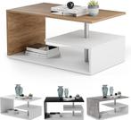 Salontafel met opbergruimte - 90x50cm - Wit - Miadomodo, Huis en Inrichting, Tafels | Salontafels, Verzenden, Zo goed als nieuw