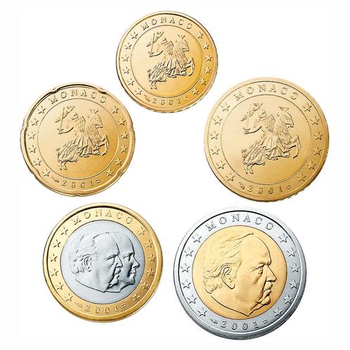 Monaco 10 cent t/m 2 euro 2002, Postzegels en Munten, Munten | Europa | Euromunten, Verzenden