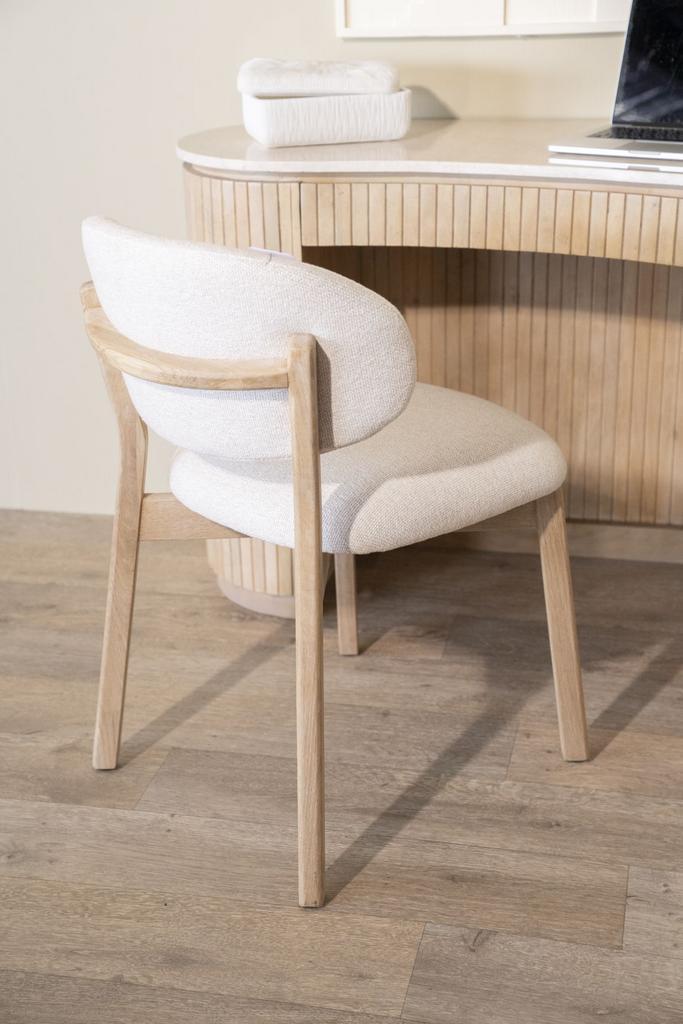 Stoel Eleonora MIKKY NATUREL Beige *NIEUW* Eetkamer 96174, Huis en Inrichting, Stoelen, Vijf, Zes of meer stoelen, Overige kleuren