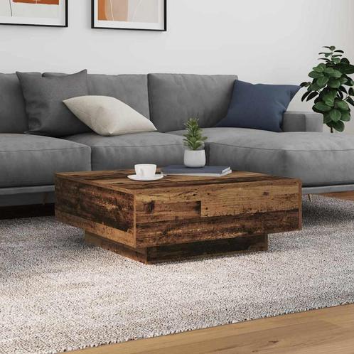 vidaXL Salontafel Oud hout Blauw 80 x 80 x 31 cm Bewerkt, Huis en Inrichting, Tafels | Salontafels, Nieuw, 50 tot 100 cm, Overige houtsoorten
