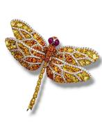 Broche - 18 karaat Geel goud, Prachtige vintage 18K gouden, Sieraden, Tassen en Uiterlijk, Antieke sieraden