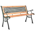 Tuinbank 116 cm gietijzer en massief vurenhout (Tuinbanken)
