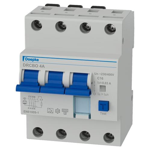 Doepke RCCB Aardlekautomaat C16 30mA 3P+N Type A - 09945124, Doe-het-zelf en Verbouw, Elektra en Kabels, Overige typen, Nieuw