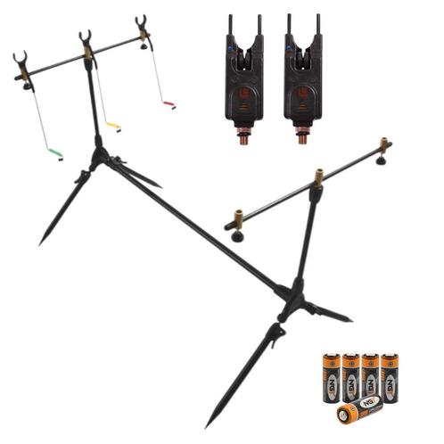 NGT ‘Session’ Rod Pod + 2 x NGT VX-1 Bite Alarm With Volume, Watersport en Boten, Hengelsport | Algemeen, Overige typen, Nieuw