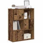 vidaXL Boekenkast 60x24x76,5 cm bewerkt hout oud houtkleurig, Verzenden, Nieuw, Overige houtsoorten