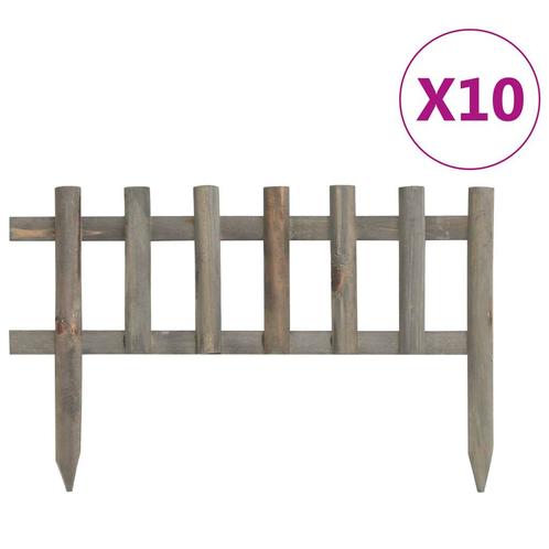 vidaXL Gazonranden 10 st 4,4 m vurenhout, Tuin en Terras, Overige Tuin en Terras, Nieuw, Verzenden