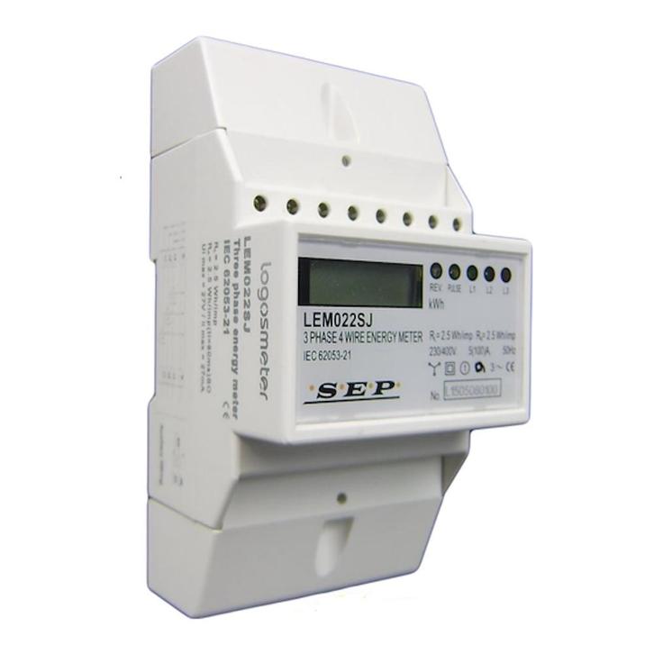 SEP kwh meter 3 fase indirect 5A + puls - LEM022SL, Doe-het-zelf en Verbouw, Elektra en Kabels, Nieuw, Ophalen of Verzenden