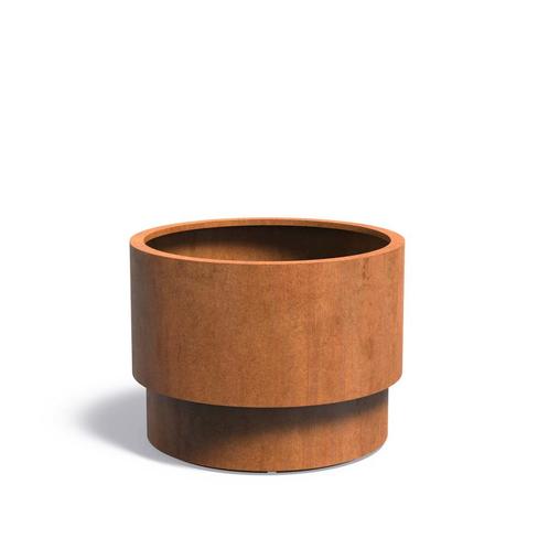 Cortenstaal bloempot Extend Ø100x75cm - Met bodem, Tuin en Terras, Bloembakken en Plantenbakken, 60 cm of meer, 100 cm of meer