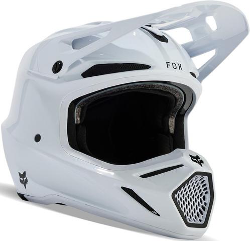 FOX V3 RS Carbon Solid Wit MIPS Crosshelm, Motoren, Kleding | Motorhelmen, XXL, Nieuw met kaartje, Overige merken, Offroadhelm
