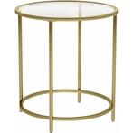 Hoppa! LGT20G bijzettafel van €35 voor €21, Huis en Inrichting, Tafels | Bijzettafels, 45 tot 60 cm, Metaal of Aluminium, Rond