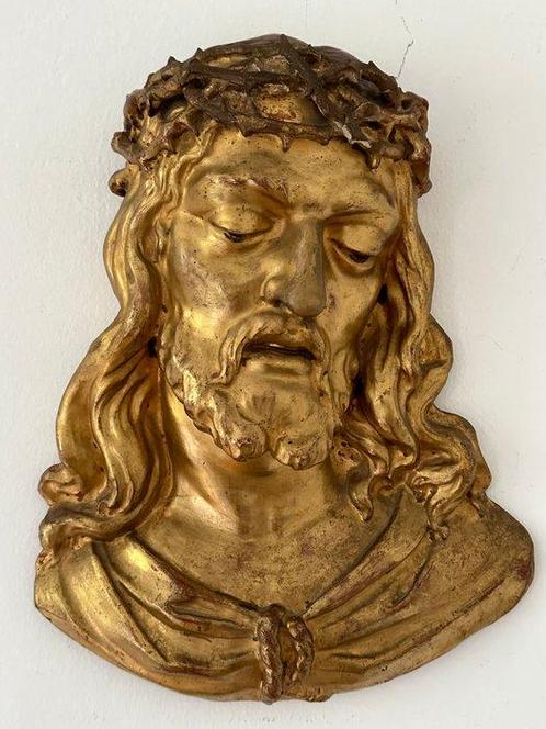 sculptuur, Busto di Cristo - Ecce Homo - 42 cm - Hout, Antiek en Kunst, Kunst | Niet-Westerse kunst
