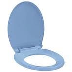 vidaXL Toiletbril soft-close en quick-release ovaal blauw, Doe-het-zelf en Verbouw, Sanitair, Verzenden, Nieuw