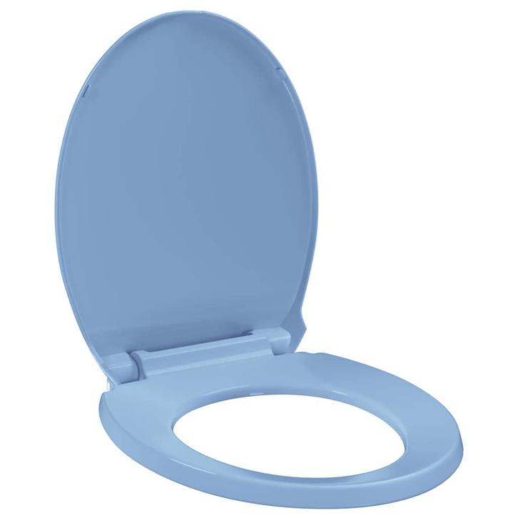 vidaXL Toiletbril soft-close en quick-release ovaal blauw, Doe-het-zelf en Verbouw, Sanitair, Nieuw, Verzenden