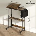 TRUUSK Verstelbaar Bureau 92 x 40 cm - Op Wielen - Kantelbaa, Verzenden, Nieuw