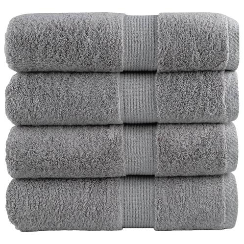 vidaXL Gastendoekjes SOLUND 4 st 600 g/m² 30x30 cm grijs, Huis en Inrichting, Badkamer | Badtextiel en Accessoires, Grijs, Nieuw