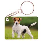 Sleutelhanger 6x4cm - Jack Russel Terrier Hond Staand NIEUW, Nieuw, Ophalen of Verzenden
