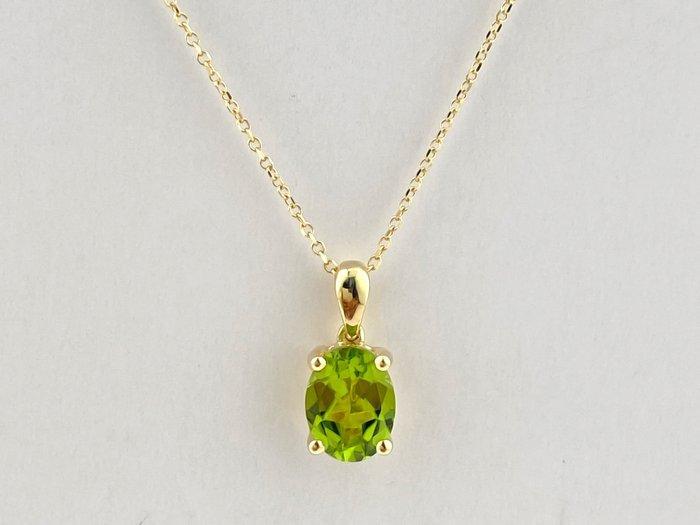 Ketting met hanger - 14 karaat Geel goud - 1.83ct. tw., Sieraden, Tassen en Uiterlijk, Antieke sieraden
