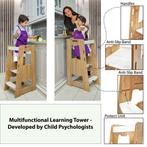 Montessori Leertoren Hout Naturel - Learning Tower -, Verzenden, Nieuw