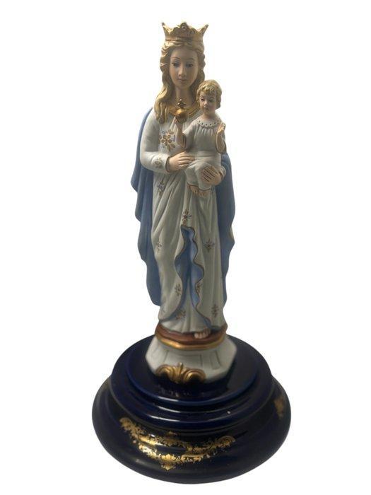 Beeld - Maria beeld in stolp - 45 cm - Antiek - Glas, Hout,, Antiek en Kunst, Antiek | Boeken en Bijbels