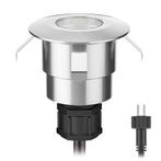 LED terrasverlichting rond - 40mm - 12V - Warm wit - Zilver, Ophalen of Verzenden, Nieuw