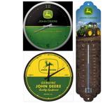John deere tractor reclamebord thermometer blik mok klok enz
