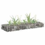 vidaXL Gabion plantenbak verhoogd 90x30x10 cm gegalvaniseerd, Minder dan 30 cm, Verzenden, Nieuw, Metaal