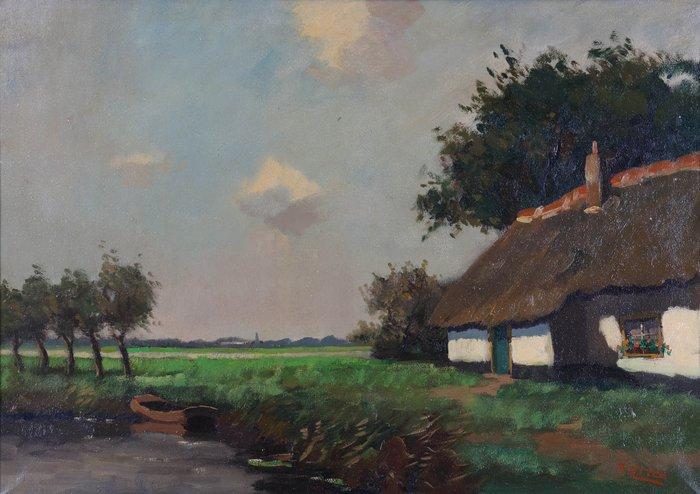 Marc Ottee (1898-1982) - Boerderijgezicht, Antiek en Kunst, Kunst | Schilderijen | Klassiek