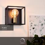 Lucide RUBEN Wandlamp 1xE27 - Zwart, Ophalen of Verzenden, Zo goed als nieuw