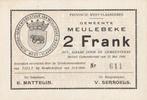 België. - Meulebeke noodgeld - 1, 2, 5, 10, 20 Frank 1940, Postzegels en Munten