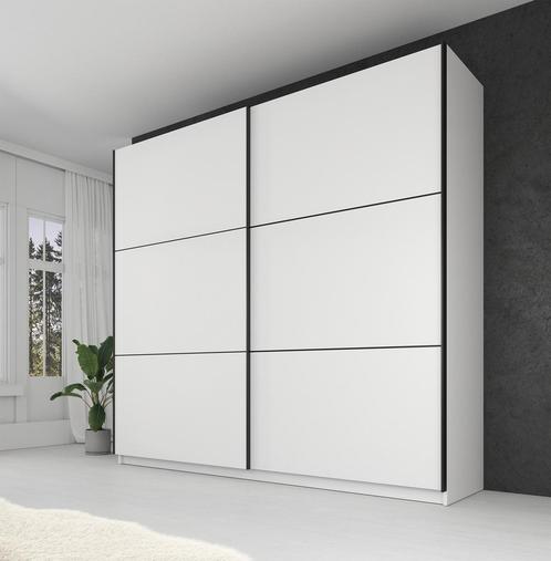Kledingkast - Wit - 217 x 63 x 210 cm - Garderobekasten, Huis en Inrichting, Kasten | Vitrinekasten, 50 tot 75 cm, Nieuw, 200 cm of meer