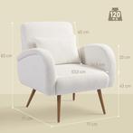 Gestoffeerde Fauteuil, Fleece Bekleding, Gepolsterde Armstoe, Huis en Inrichting, Stoelen, Verzenden, Nieuw