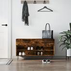 vidaXL Schoenenbank 102x35x55 cm bewerkt hout gerookt, Huis en Inrichting, Verzenden, Nieuw