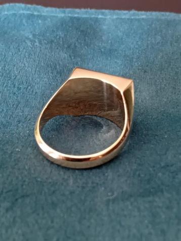 Ring - 14 karaat Geel goud Onyx - Onyx - Herenring 14karaat beschikbaar voor biedingen