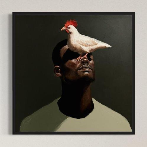 Houessou Koffins Bryan (1999) - Le Vulnérable, Antiek en Kunst, Kunst | Schilderijen | Modern