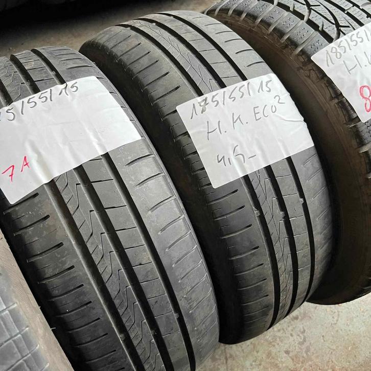2 x Hankook 175-55-15 Zomerbanden 4,5mm, Auto-onderdelen, Banden en Velgen, 15 inch, Zomerbanden, 175 mm, Personenwagen, Gebruikt