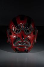 Mask - Hout, Een houten tonemasker van een man (Zonder, Antiek en Kunst