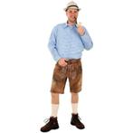 Blauw met wit geblokte Oktoberfest blouse - Oktoberfest ov.., Ophalen of Verzenden, Nieuw