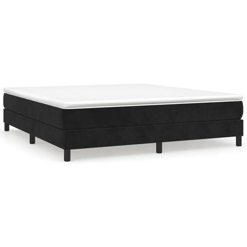 Bedframe 160x200 Zwart Fluweel - Retourdeal - 35% Korting, Huis en Inrichting, Slaapkamer | Bedden, 160 cm, 200 cm, Zwart, Nieuw