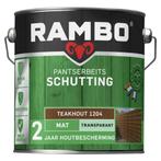 Rambo Pantserbeits Schutting Mat Transparant Teakhout 2.5L, Doe-het-zelf en Verbouw, Verf, Beits en Lak, Minder dan 5 liter, Verzenden