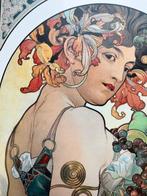 Alphonse Mucha (after) - Frau mit Traube - Herbst Allegorie