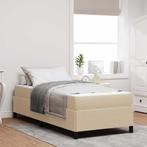 vidaXL Bedframe Lichtgroen Grijs 100 x 200 cm Katoenen stof, Huis en Inrichting, Verzenden, Nieuw, Grijs