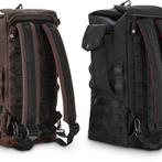 Burly Brand Voyager Sissy Bar Backpack - Dark Oak -, Ophalen of Verzenden