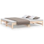 Logeerbed Massief Grenen 75x190 | Laatste Stuk!, Huis en Inrichting, Verstelbaar, 70 cm of minder, Bruin, Rustiek